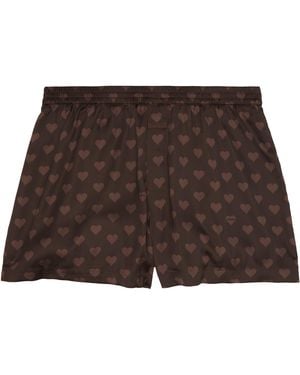 Skims Sleep Sateen Boxers - Black