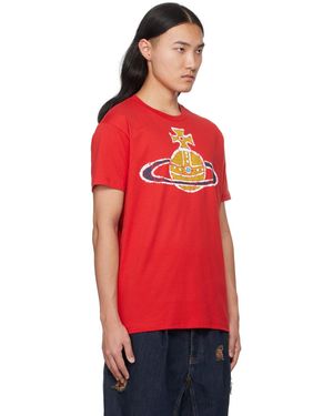 【関税込み】Vivienne Westwood レッド Time Machine Tシャツ Vivienne Westwood Anglomania Men's Time Machine T-Shirt