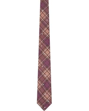 Vivienne Westwood 7Cm 'Louth Tartan' Tie - Purple