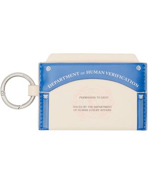 Willy Chavarria Off- & 'Human Verification' Card Holder - Blue