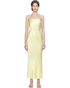 bec and bridge gold slip dress Bec + Bridge | Florence V Neck Maxi Dress Citron main image 1