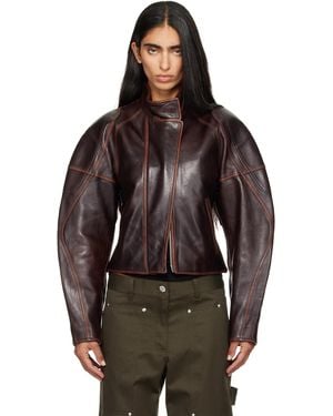 Helmut Lang Saddle Leather Jacket - Brown
