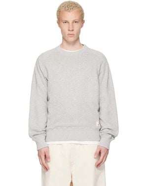 Merz B. Schwanen Retro Fleece Raglan Cotton Sweatshirt - Grey