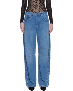 Marine Serre Barrel Denim Jeans - Black