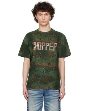 THUG CLUB T-Shirt 'Chopper' Kaki À Motif Camouflage - Vert