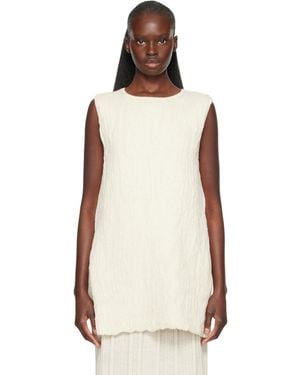 Lauren Manoogian Off- Gauze Apron Shell Tank Top - Black