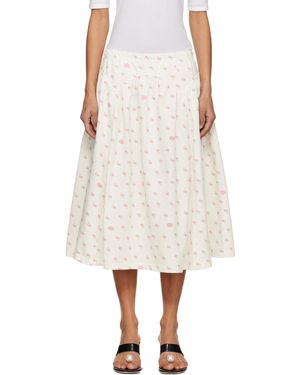 Sandy Liang Houston Midi Skirt - Natural