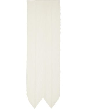 Pleats Please Issey Miyake Skinny Scarf - White