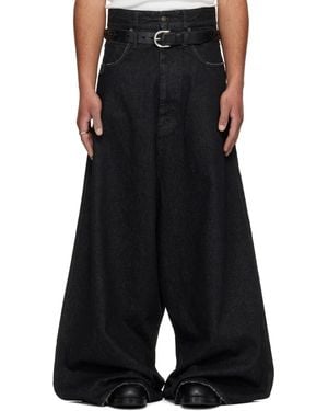 Lu'u Dan Drop Crotch Jeans - Black