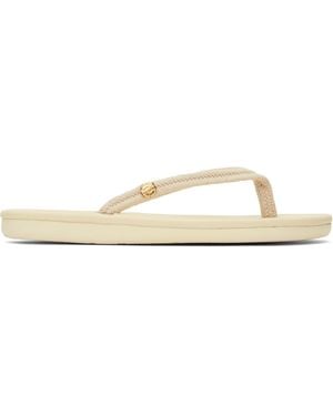 Ancient Greek Sandals ベージュ Saionara Rope ビーチサンダル - ブラック