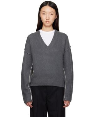 Maria McManus Air Spun Cape V-Neck Jumper - Black