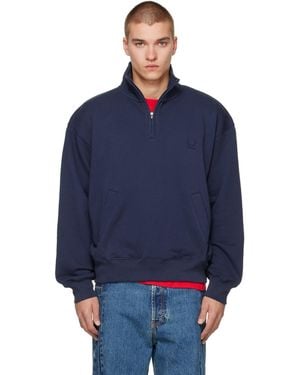 Vetements Quarter-Zip Sweatshirt - Blue