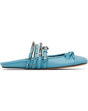 Abra Spike Ballerina Mules - Black