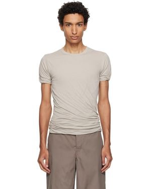 Rick Owens Off- Tower Double S/S T-Shirt - Gray
