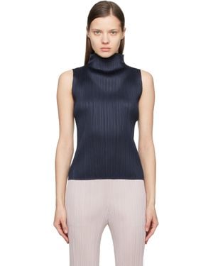Pleats Please Issey Miyake New Colorful Basics 4 Top in Blue | Lyst UK