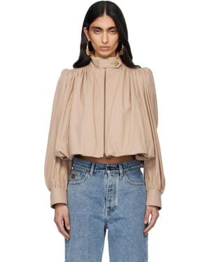 Chloé Cotton Canvas Gathered Boule Jacket - Blue