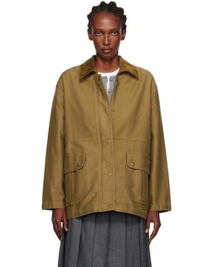 NOTHING WRITTEN Mole Skin Hunting Cotton Jacket - Green