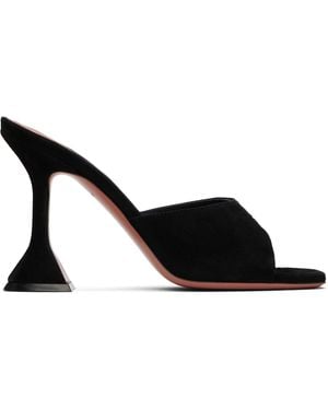 AMINA MUADDI Lupita Slipper Heeled Sandals - Black