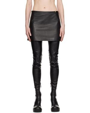 Versace メドゥーサ レザー ミニスカート - ブラック