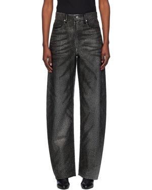 Alexander Wang ディストレス ラインストーン ホットフィックス ジーンズ - ブラック