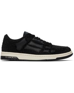 Amiri Crystal Skel Low Top Trainers - Black