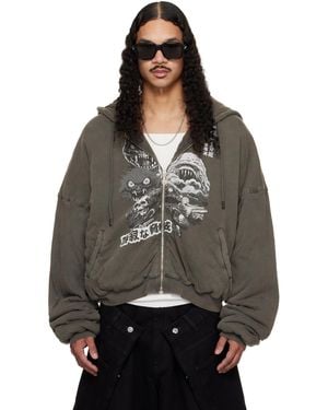Lu'u Dan Wadded Hoodie - Grey