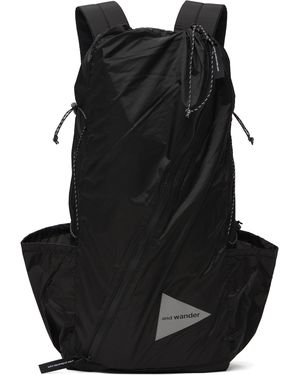 and wander Sac À Dos De Promenade Noir En Tissu Enduit De Silicone