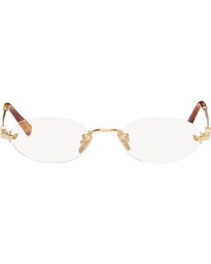 Miu Miu 'Miu Miu' Logo Glasses - Black