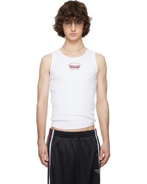 Martine Rose Embroidered-Logo Tank Top - White