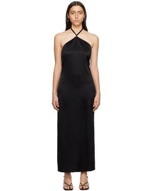 Filippa K Black Deep Back Maxi Dress