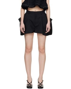 Sacai Chalk Stripe Shorts - Black