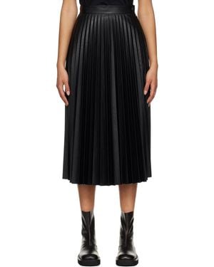 MM6 by Maison Martin Margiela Pleated Midi Skirt - Black