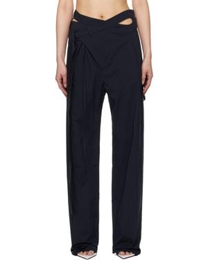 OTTOLINGER ネイビー Signature Wrap Suit トラウザーズ - ブルー