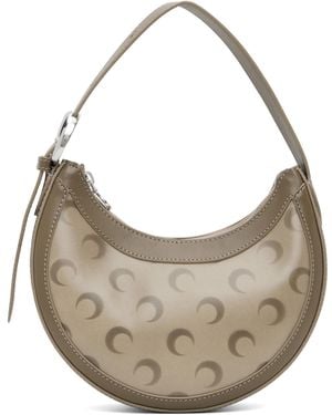 Marine Serre Taupe Moon Eclips Mini Shoulder Bag - Grey