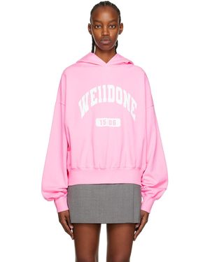 we11done Old School Campus Hoodie - Pink