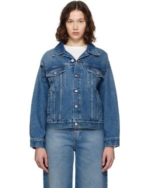 MM6 by Maison Martin Margiela ブルー カットアウト デニムジャケット