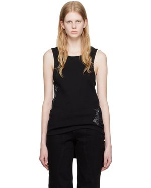 ANDERSSON BELL Flower Tank Top - Black