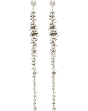 Rier Zoé Mohm Edition Long Pinecone Earrings - White