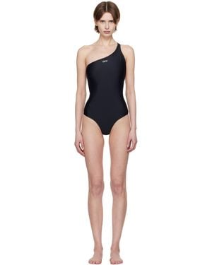 Off-White c/o Virgil Abloh One-Shoulder Swimsuit - Black