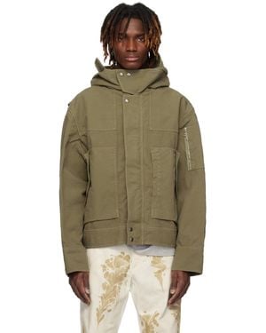 Dries Van Noten Khaki Flap Pocket Jacket - Green