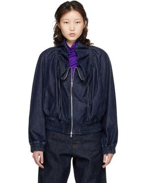 Dries Van Noten Cocoon Denim Jacket - Blue