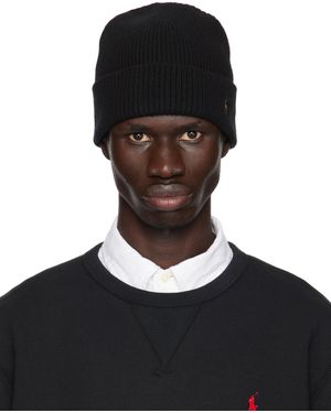 Polo Ralph Lauren Signature Cuff Beanie - Black