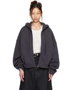 Lu'u Dan Washed Zip Hoodie - Blue