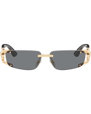 Versace 'Medusa Honor' Rectangular Sunglasses - Black