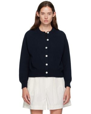 &Daughter ネイビー Ada クルーネック カーディガン - ブルー