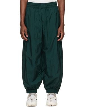 Y-3 Raw Edge 3 Stripes Nylon Shell Track Pants - Green