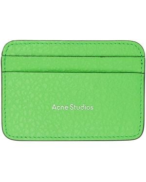 Acne Studios Green Leather Card Holder