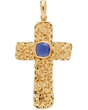 Veneda Carter Vc050 Lapis Cross Pendant - Metallic