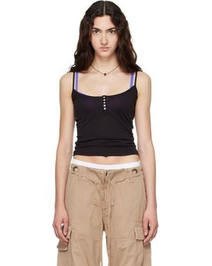 Raimundo Langlois Camisole Henley Noire