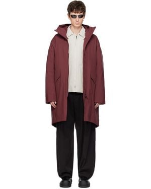 Veilance Burgundy Monitor Down Coat - Black